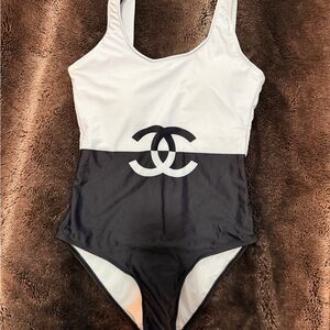 Black and White Swimsuit